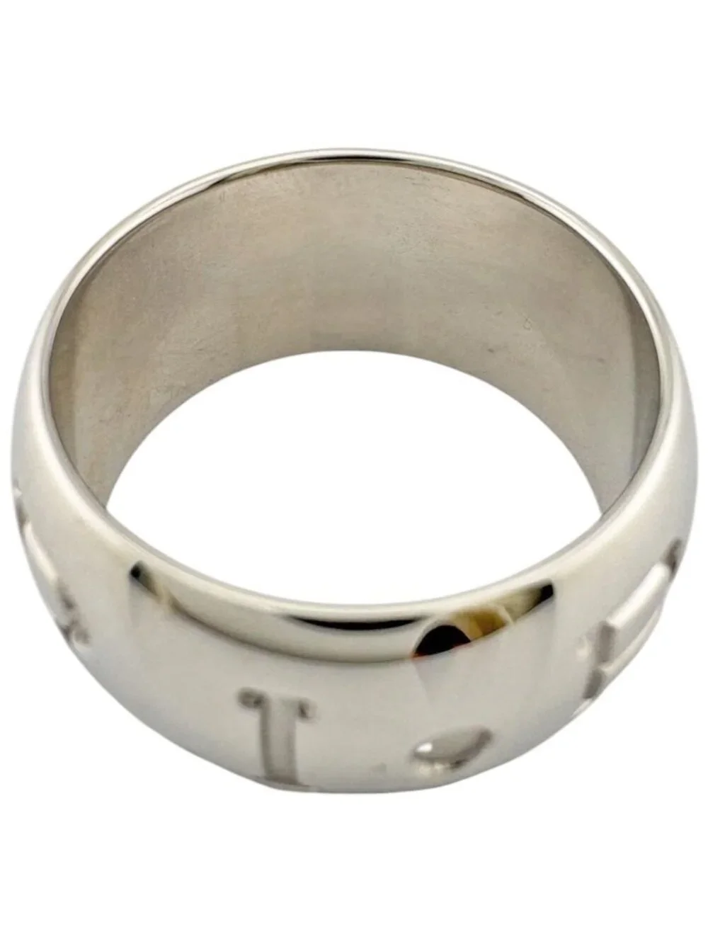 Bvlgari Mono Logo Ring No 14 18k White Gold